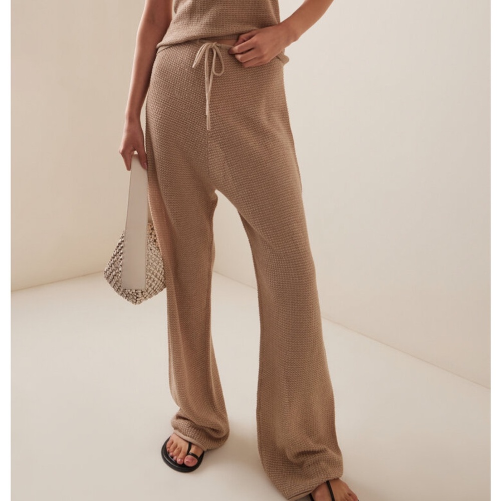 Onia Tab Linen Knit Drawstring Pants size S - NWT